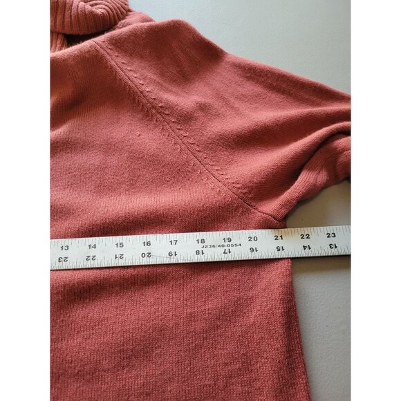 Soft Surroundings Oversized Button-Back Sweater L Turtleneck Pullover 45% Polya - Picture 5 of 8